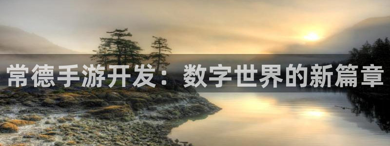 恩佐娱乐平台正规吗安全吗：常德手游开发：数字世界的新篇章