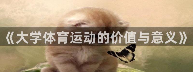 风速体育下载：《大学体育运动的价值与意义》